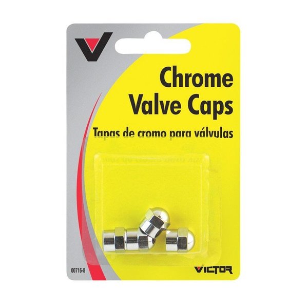 Genuine Victor Valve Cap Chrome Hex 22-5-08837-M